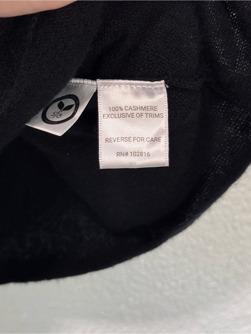 Garnet Hill Black Cashmere Boat Neck Sweater - Picture 6 of 6